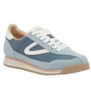 Tretorn Women Size 8 Blue Suede Leather Lace Up Sneakers Casual Athletic Shoes